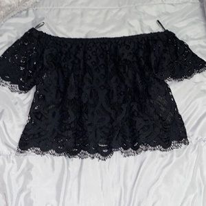 Express lace off the shoulder top
